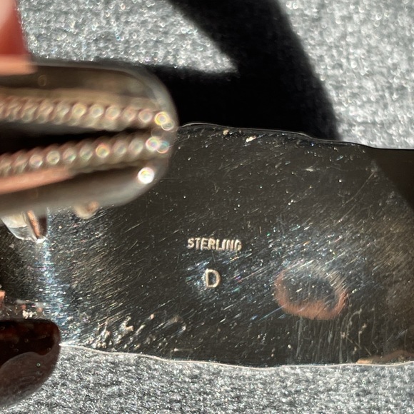 Navajo Sterling Silver Turquoise Bracelet Cuff By Davey Morgan. - Picture 4 of 4